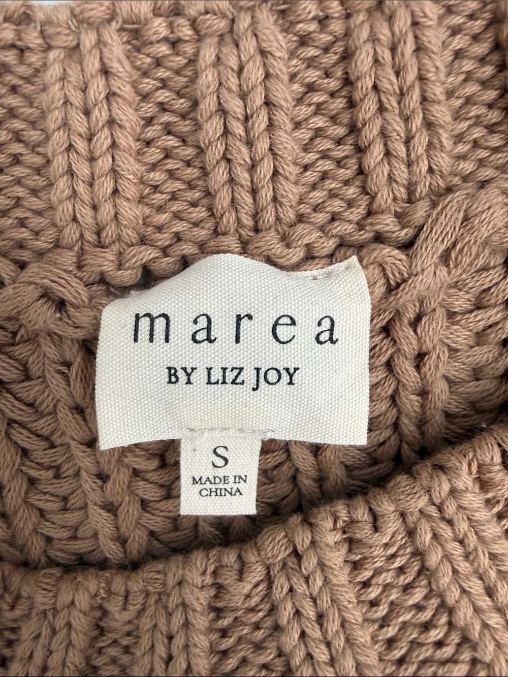 Marea Beach Crewneck Chunky Knit Sweater - Brown - Picture 2 of 8